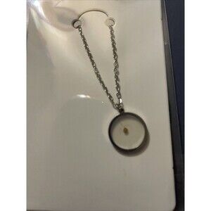 Mustard Seed Flat Plate Necklace Real Mustard